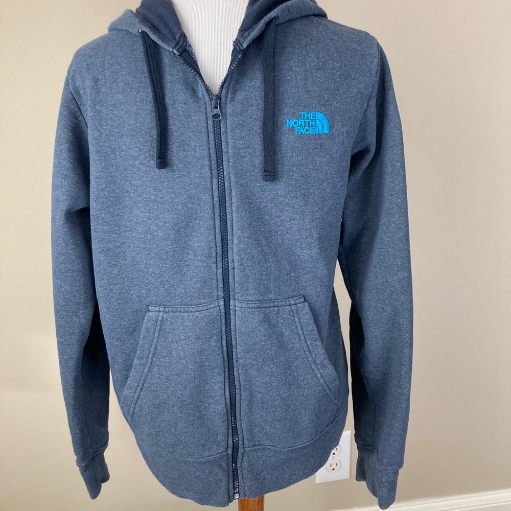 The North Face blue full zipper hoodie